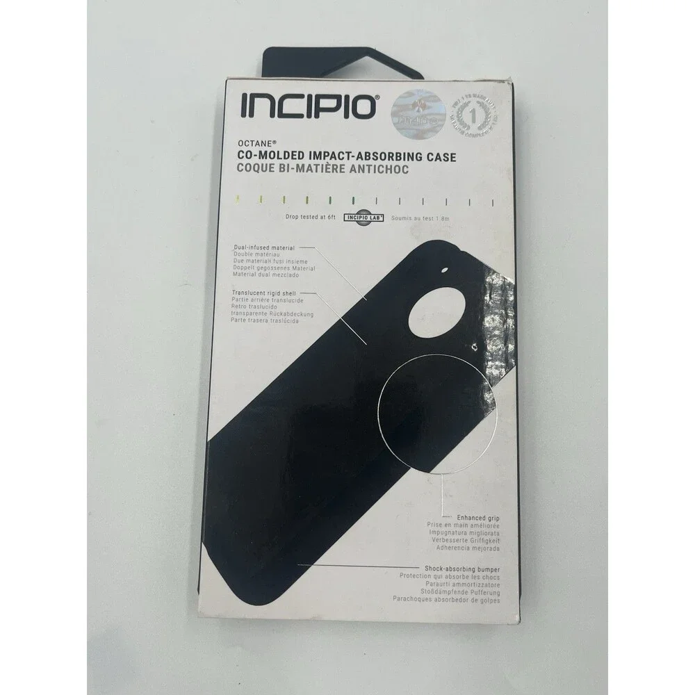 Incipio Octane Black Case For Motorola Moto E4 Plus Impact Absorbing Case
